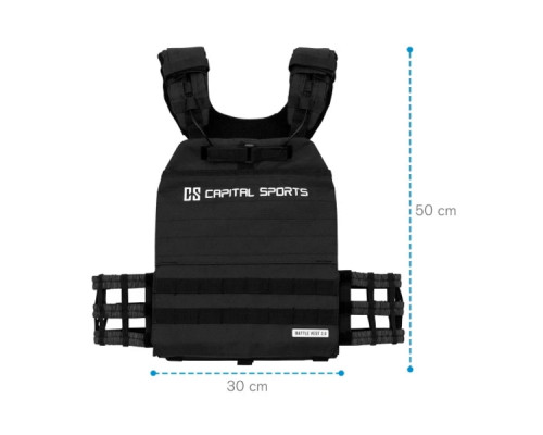 Жилет-обважнювач Weighted Vest Capital Sports Battlevest 2.0 2 x 4 кг – чорний