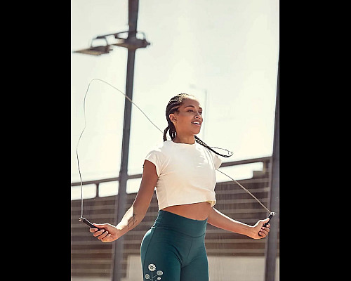 Обтяжена скакалка Adidas Weighted Skipping Rope 300 см, чорна