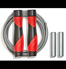 Скакалка Reebok Premium Skipping Rope 280 см, чорно-червона