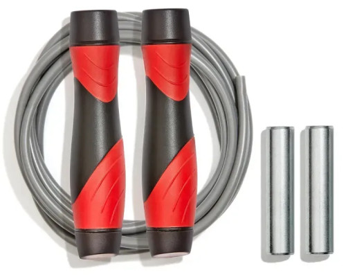 Скакалка Reebok Premium Skipping Rope 280 см, чорно-червона