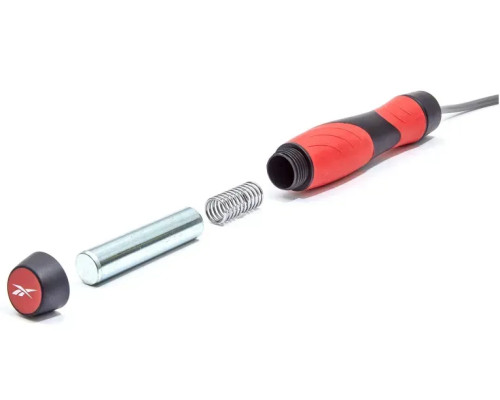 Скакалка Reebok Premium Skipping Rope 280 см, чорно-червона