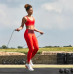 Скакалка Reebok Premium Skipping Rope 280 см, чорно-червона