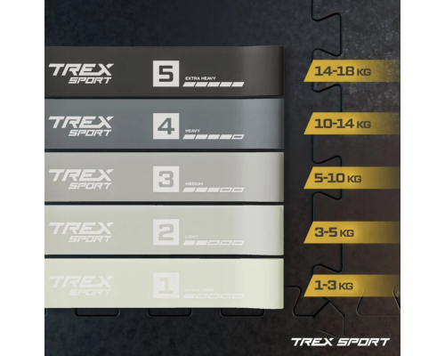Набір резинок для фітнесу Trex Sport TX-065RBG 1-18кг