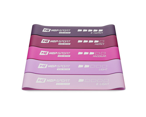 Набір резинок для фітнесу Hop-Sport 600x50mm HS-L650RLP рожевий