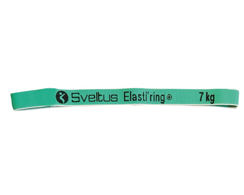 Резинка для фитнеса тканевая Sveltus Elasti'ring в коробке + QR код Зеленая 7 кг (SLTS-0025)