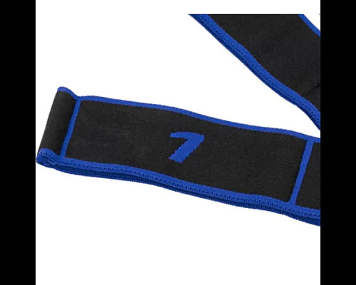 Резинка для фітнесу з петлями Queenfit 86,5 х 4 см чорно-блакитна