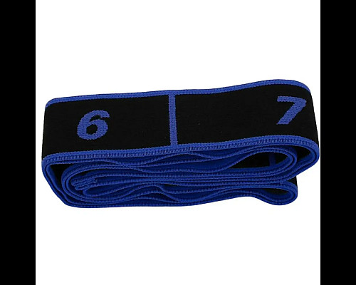 Резинка для фітнесу з петлями Queenfit 86,5 х 4 см чорно-блакитна