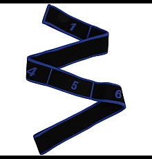 Резинка для фітнесу з петлями Queenfit 86,5 х 4 см чорно-блакитна