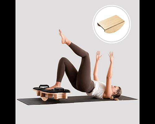 Реформер для пілатесу Casada Flowletic, чорно-бежевий