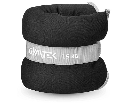 Обважнювачі Gymtek для рук та ніг 2 х 1,5 кг - чорні Обважнювачі Gymtek для рук та ніг 2 х 1,5 кг - чорні