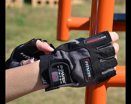 Рукавички для фітнесу Power System PS-2300 Fitness XS, чорно-сірі