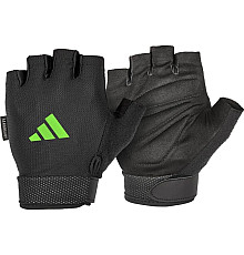 Рукавички для тренінгу Adidas Essential Adjustable Gloves розмір L, чорно-зелені
