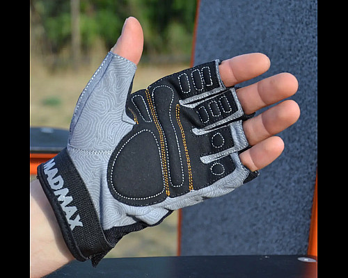 Рукавички для фітнесу MadMax MFG-871 Damasteel розмір M, сіро-чорні