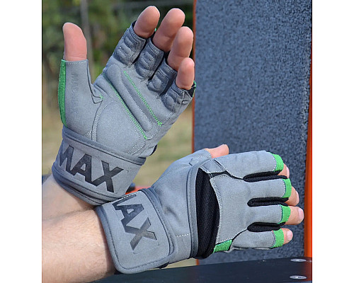 Рукавички для фітнесу MadMax MFG-860 Wild розмір XL, сіро-зелені