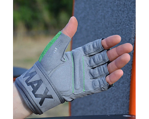 Рукавички для фітнесу MadMax MFG-860 Wild розмір XL, сіро-зелені