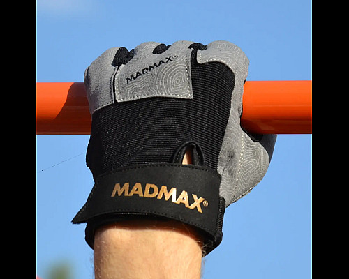 Рукавички для фітнесу MadMax MFG-871 Damasteel розмір XL, сіро-чорні