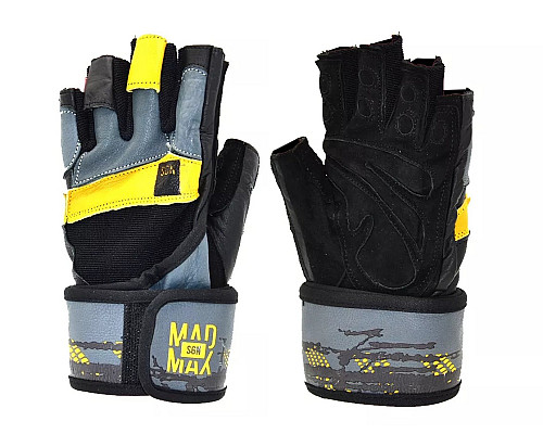 Рукавички для фітнесу MadMax MFG-880 Signature розмір XXL, чорно-жовті