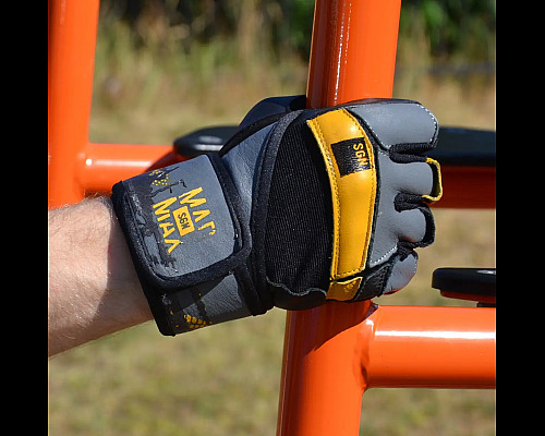 Рукавички для фітнесу MadMax MFG-880 Signature розмір XXL, чорно-жовті