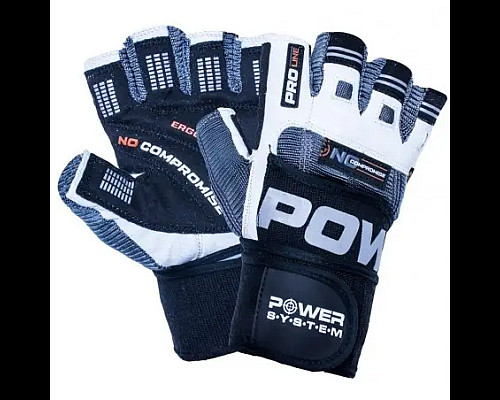 Рукавички для фітнесу Power System PS-2700 No Compromise L, сіро-білі