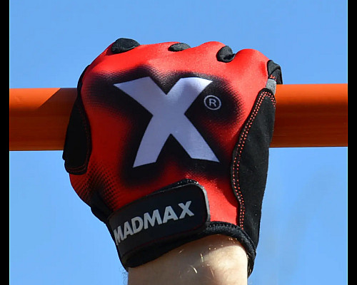 Рукавички для фітнесу MadMax MXG-101 X розмір XL, червоно-чорні