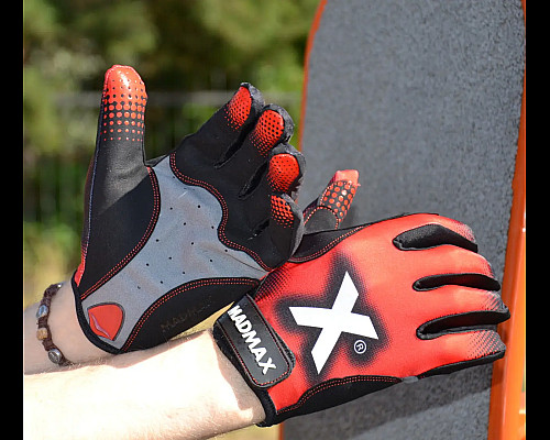 Рукавички для фітнесу MadMax MXG-101 X розмір XL, червоно-чорні