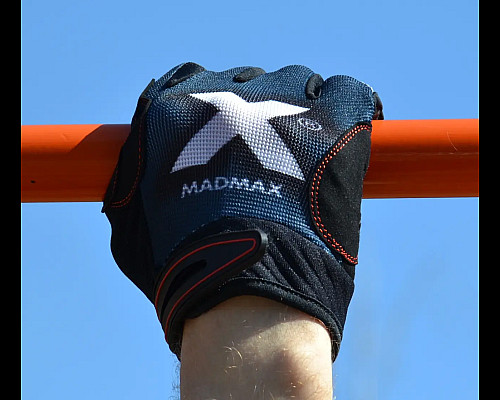 Рукавички для фітнесу MadMax MXG-102 X Gloves розмір XL, сіро-чорні