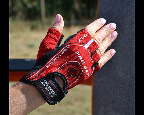 Рукавички для фітнесу Power System PS-2250E Pro Grip EVO XS, червоні