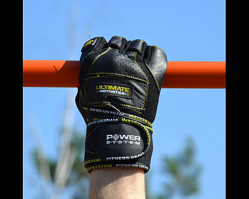 Рукавички для фітнесу Power System PS-2810 Ultimate Motivation L, чорно-жовті