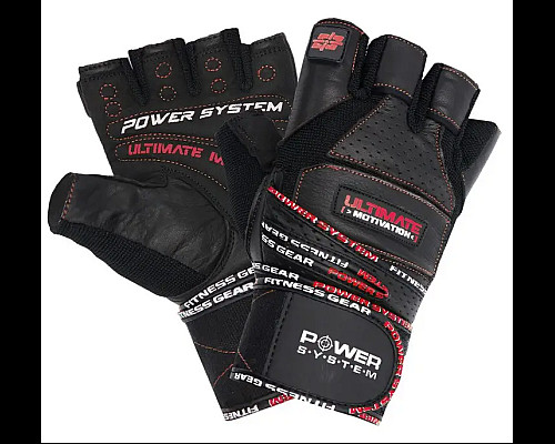 Рукавички для фітнесу Power System PS-2810 Ultimate Motivation M, чорно-червоні