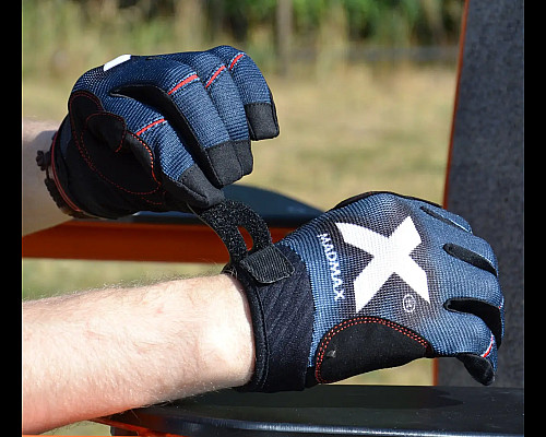 Рукавички для фітнесу MadMax MXG-102 X Gloves розмір S, сіро-чорні