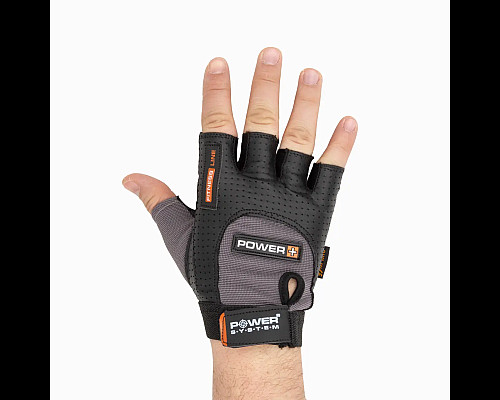 Рукавички для фітнесу Power System PS-2500 Power Plus XS, чорно-сірі