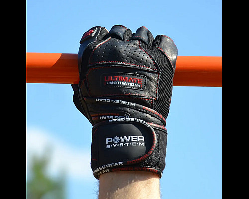 Рукавички для фітнесу Power System PS-2810 Ultimate Motivation XL, чорно-червоні