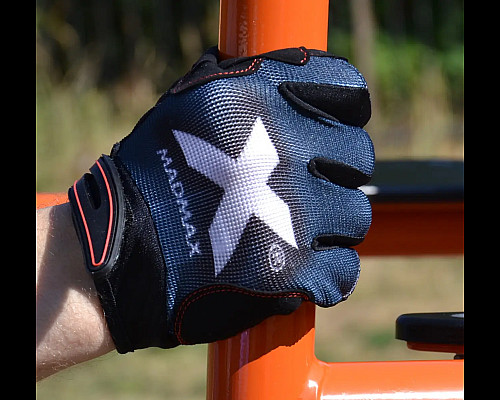 Рукавички для фітнесу MadMax MXG-102 X Gloves розмір XXL, сіро-чорні