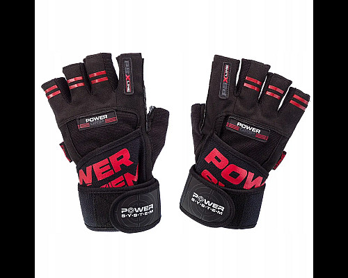 Рукавички для фітнесу Power System PS-2800 Power Grip L, чорно-червоні