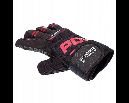 Рукавички для фітнесу Power System PS-2800 Power Grip L, чорно-червоні