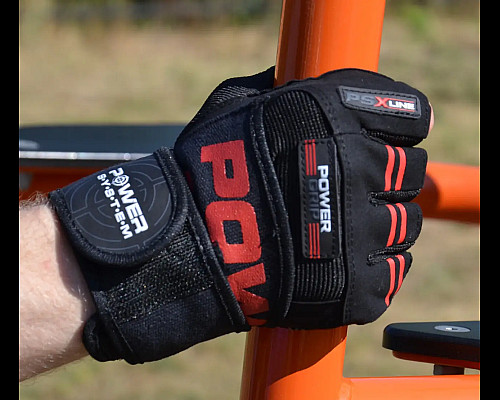 Рукавички для фітнесу Power System PS-2800 Power Grip L, чорно-червоні