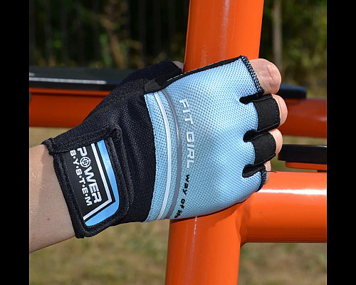 Рукавички для фітнесу жіночі Power System PS-2920 Evo XS, блакитні