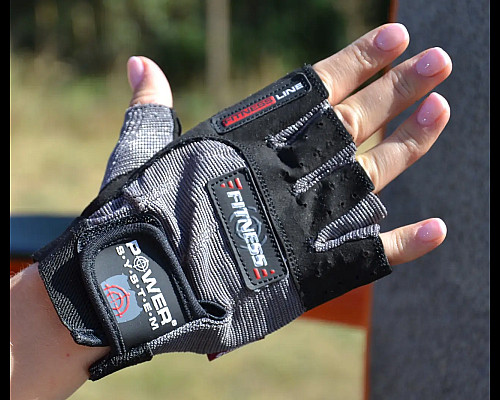 Рукавички для фітнесу Power System PS-2300 Fitness L, чорно-сірі