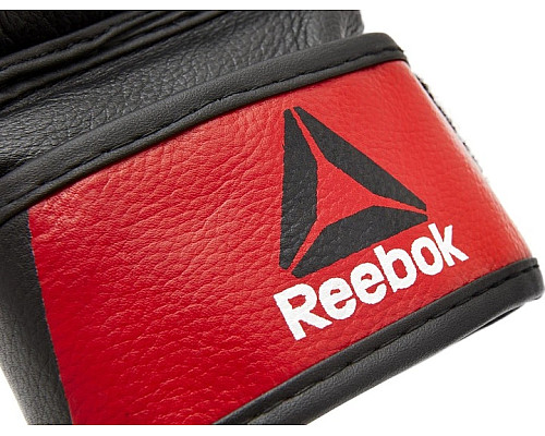 Рукавички для тренінгу ММА Reebok Gloves Leather розмір XL, чорно-червоні