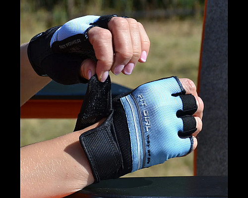 Рукавички для фітнесу жіночі Power System PS-2920 Evo S, блакитні