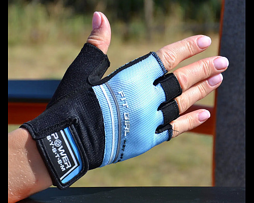 Рукавички для фітнесу жіночі Power System PS-2920 Evo S, блакитні