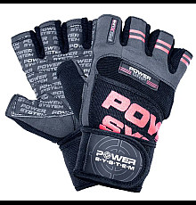 Рукавички для фітнесу Power System PS-2800 Power Grip M, чорно-червоні