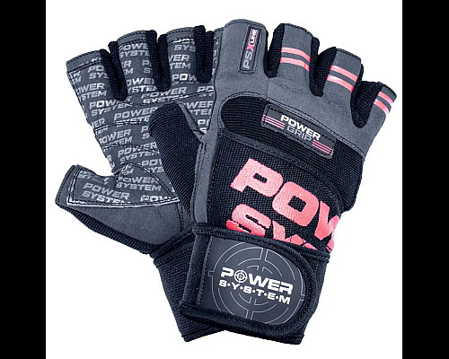 Рукавички для фітнесу Power System PS-2800 Power Grip M, чорно-червоні