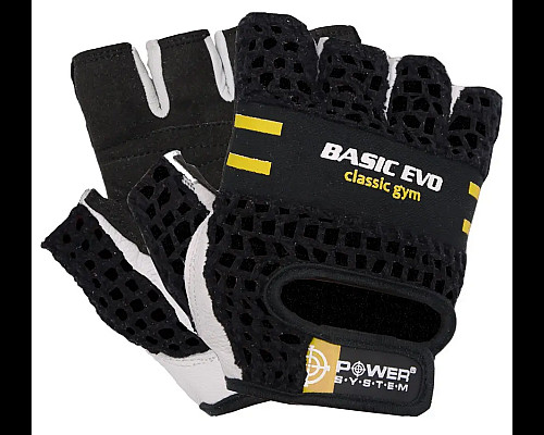 Рукавички для фітнесу Power System PS-2100 Basic EVO S, чорно-жовті