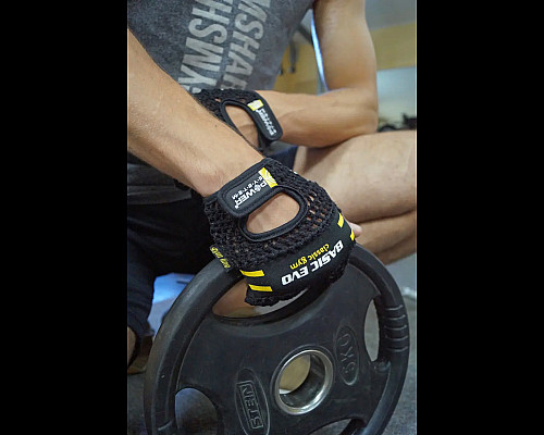 Рукавички для фітнесу Power System PS-2100 Basic EVO S, чорно-жовті