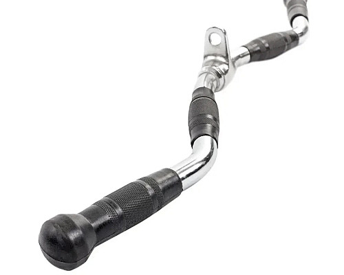 Ручка для верхньої тяги York Fitness 70см W-подібна з гумовими рукоятками, хром