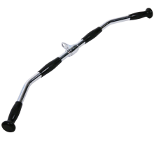 Ручка для верхньої тяги York Fitness 91см вигнута з гумовими рукоятками, хром