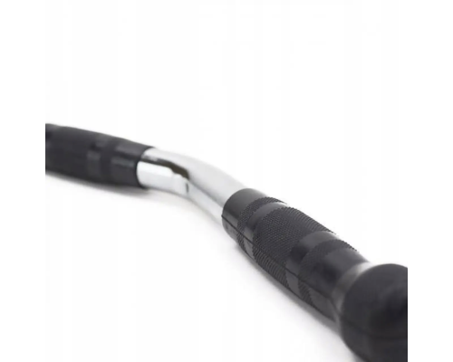 Ручка для верхньої тяги York Fitness 122см вигнута з гумовими рукоятками, хром