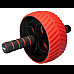Колесо для тренування м'язів пресу Power System PS-4107 Full Grip з килимком, червоне