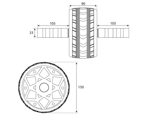 Ролик для вправ K-SPORT ABS WHEEL